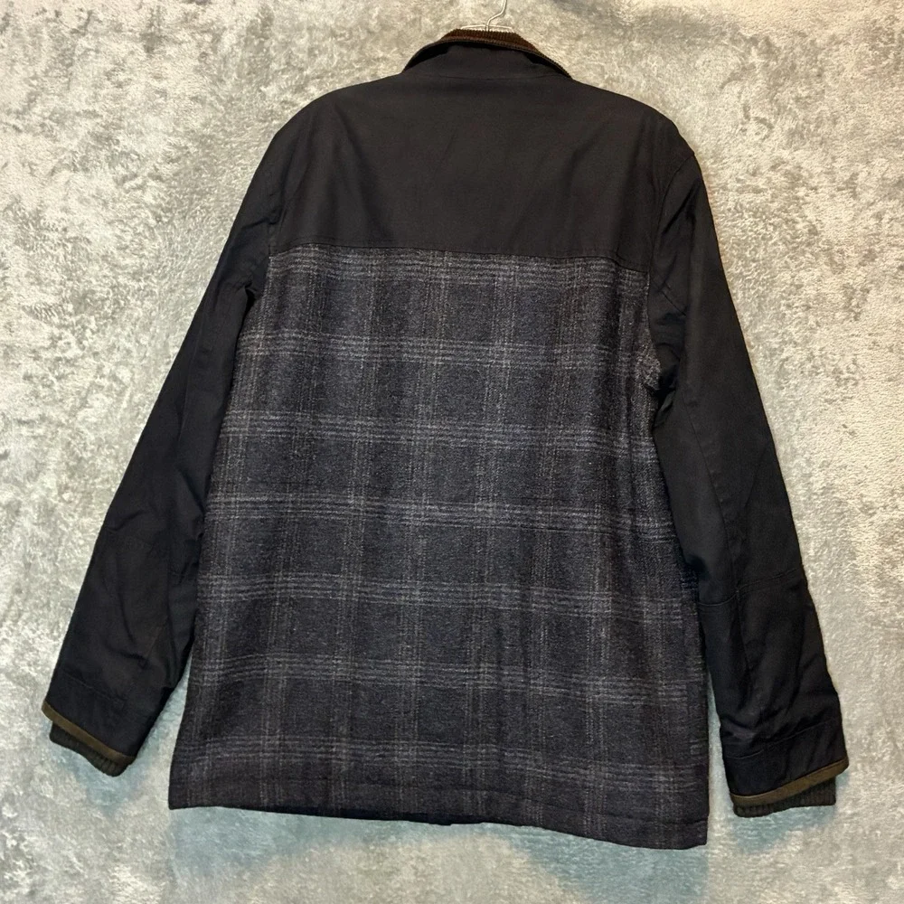 Blue Harbour Men Valley Mills Mallalieus Hybrid Coat M England Wool Tweed Navy